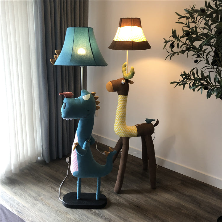 Minori Modern Dinosaur Metal/Fabric Floor Lamp