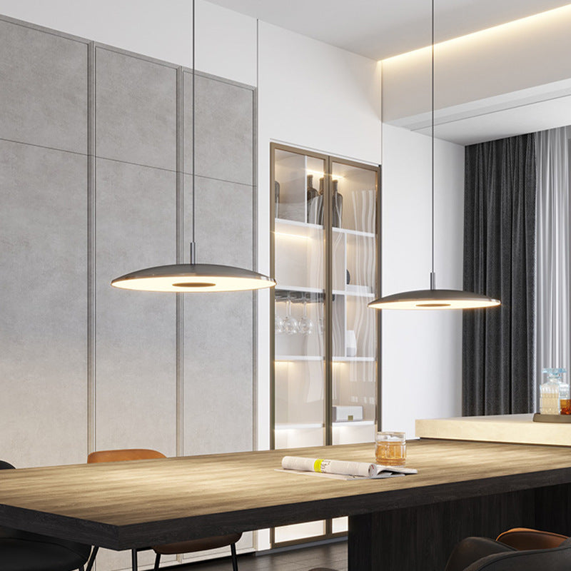 Arisha kitchen Pendant Light White& Nickel Post Modern
