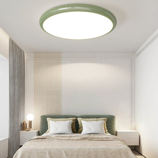 Muto Retro Circle Unterputz-Deckenleuchte aus weißem Metall für Schlafzimmer