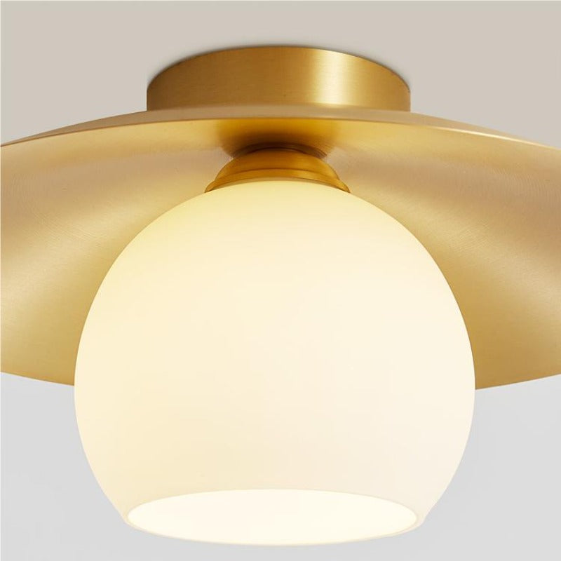 Arisha Nordic Retro LED Plafonnier Encastré Métal Verre Couloir