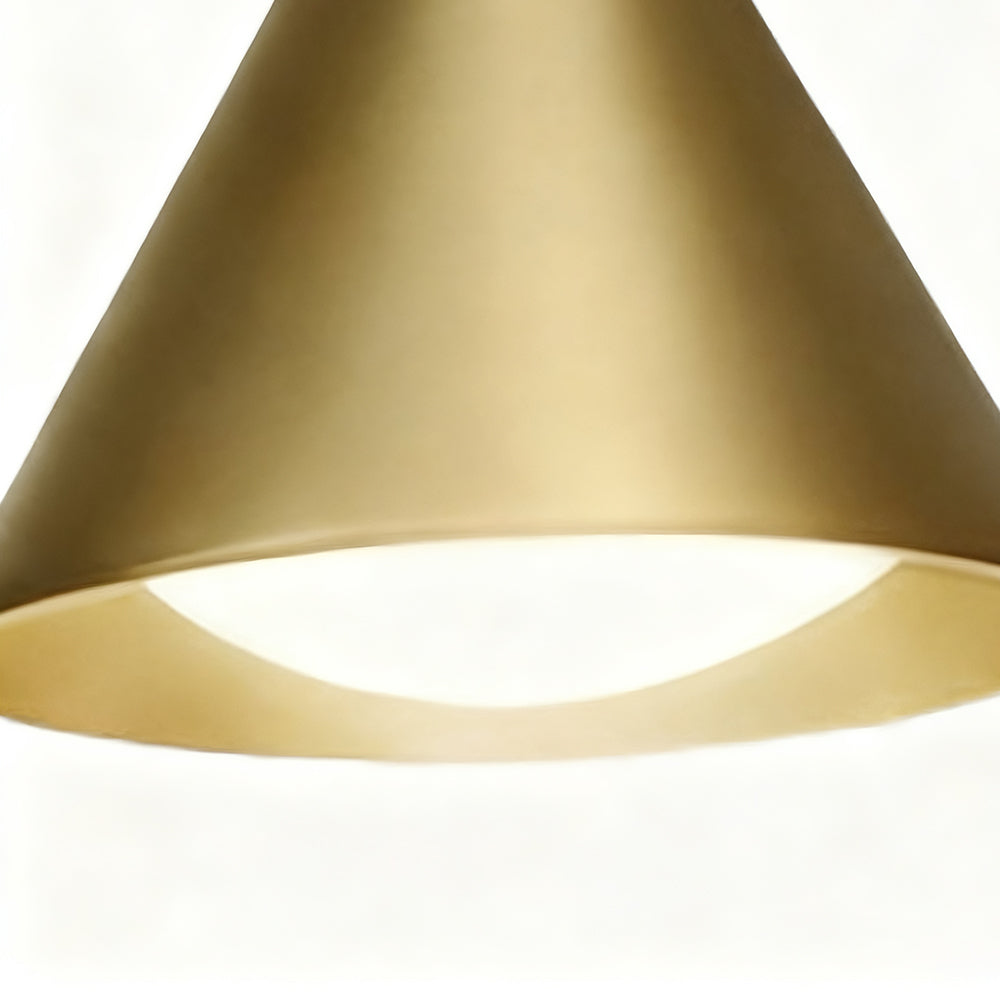 Ray Modern Minimalist Cone Metal Outdoor Waterproof Wall Lamp,Black/Gold