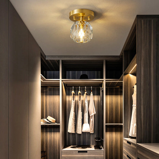 Kristy Luxury Diamond metaal/inbouwplafondlamp, goud