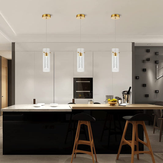Arisha Glass Pendant Light Cluster Brass Modern Dimmable