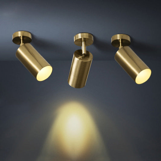 Aria Moderno gouden cilinderspotachtergrond inbouwplafondlamp, metaal