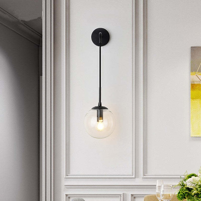 Valentina Glass Ball Nordic LED Wall Reading Lamp Single Head