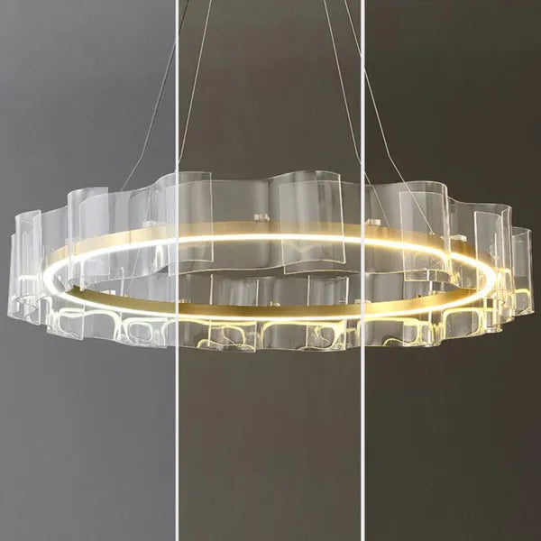 Arisha Creative Ring Lampe à suspension en métal/arcylique Doré