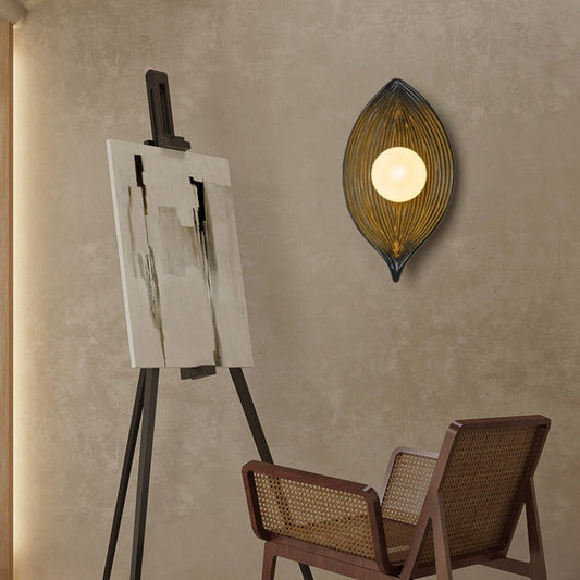 Aria Moderne LED Wandlamp Zwart/Wit/Hout Woonkamer