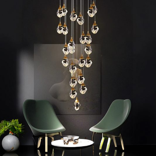 Kristy Design Ball Pendelleuchte aus Glas/Metall Gold