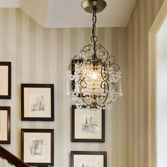 Alessio moderne metalen kristallen hanglamp slaapkamer