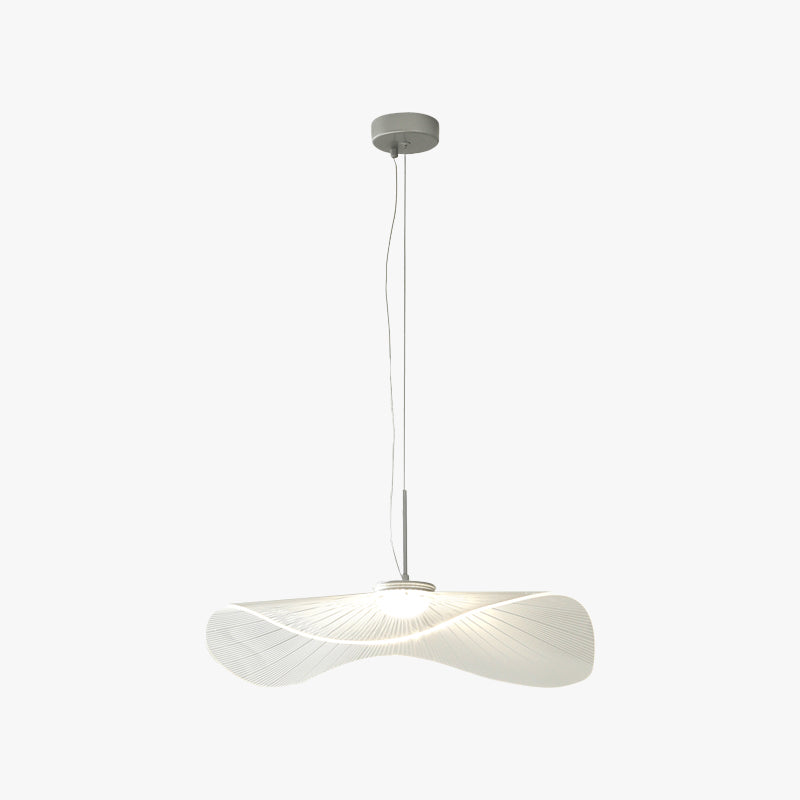 Arisha Designer Lampe à suspension en métal en forme de feuille de lotus Blanc
