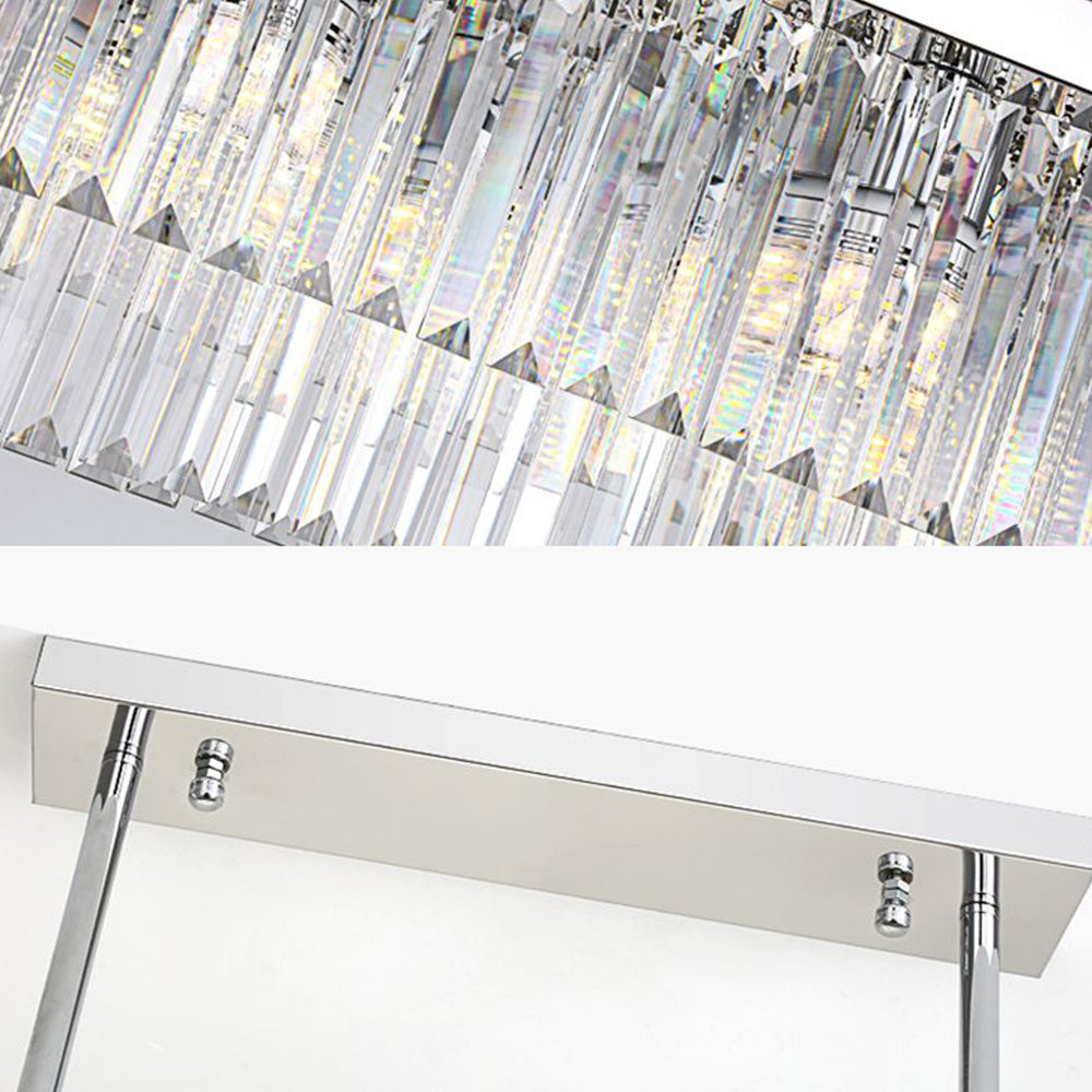 Moderne Art-Déco-LED-Pendelleuchte Kristy, Kristall/Metall