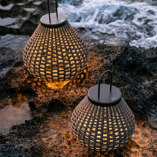 Ray Vintage Lantern Metall Stehlampe, Braun, Outdoor