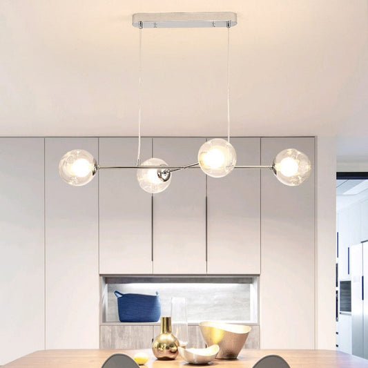Valentina Moderner LED-Kronleuchter aus Chromglas für Wohnzimmer/Schlafzimmer