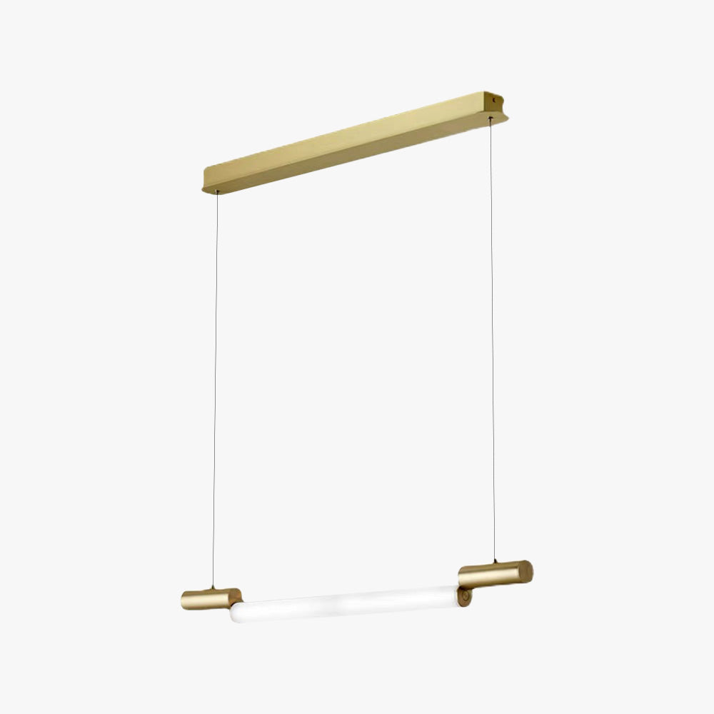 Arisha Minimalist Linear Aluminium/PVC Pendant Light, Gold