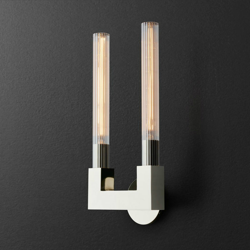 Kristy Indoor Wall Lamp Glass Brass Mid-century Restaurant Bedroom