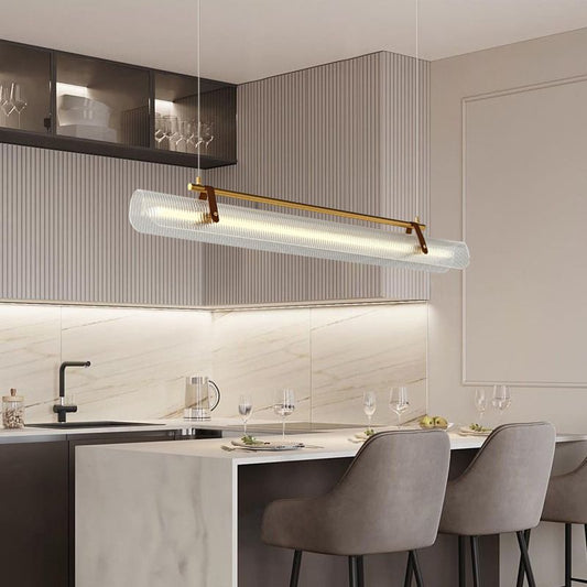 Arisha Hanglamp Lineair Modern,/Metaal, Zwart/Goud, Studeerkamer