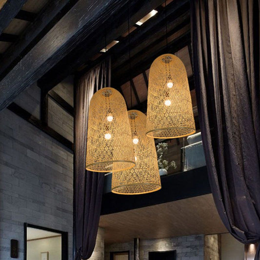 Ritta natuurlijke handgemaakte bamboe led-hanglamp, slaapkamer