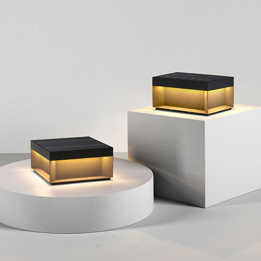 Elow Outdoor Post Lamps Modern Square Solar