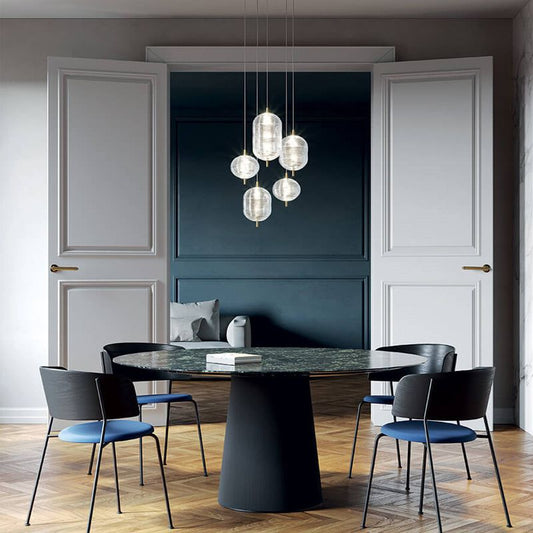 Valentina Designer Art moderne hanglamp, zwart/goud