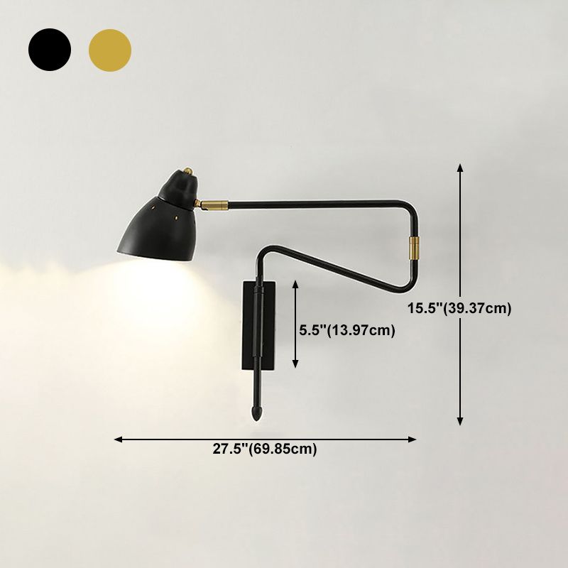 Aria Aplique Moderno, Metal Orientable, Negro/Oro, Estudio
