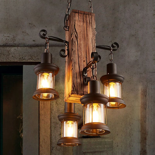 Hängeleuchte „Austin Industrial Lantern“ aus Holz