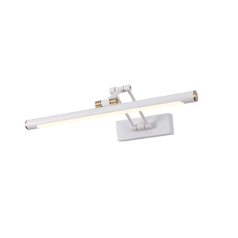 Arisha moderne verstellbare Spiegelfront-Waschtisch-LED-Wandleuchte aus Metall, Schwarz/Weiß