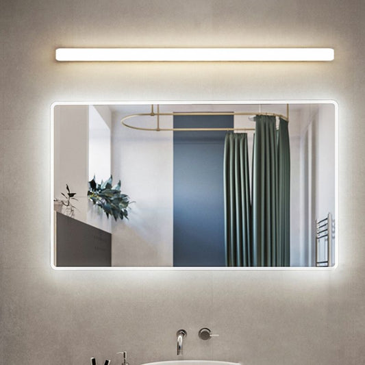 Arisha Simple White Bar Mirror Front Vanity Wall Lamp