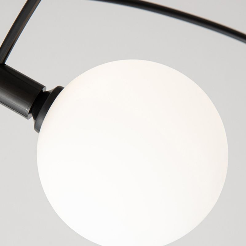 Valentina Pendelleuchte Globe Modern, Metall/Glas, Schwarz/Gold, Schlafzimmer