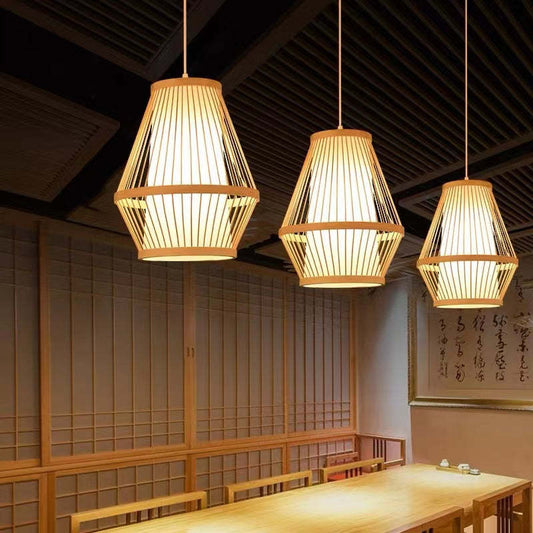 Muto rotan handgemaakte geweven bamboe vintage hanglamp