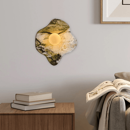 Fyln Green Marble Organic Wall Lamp