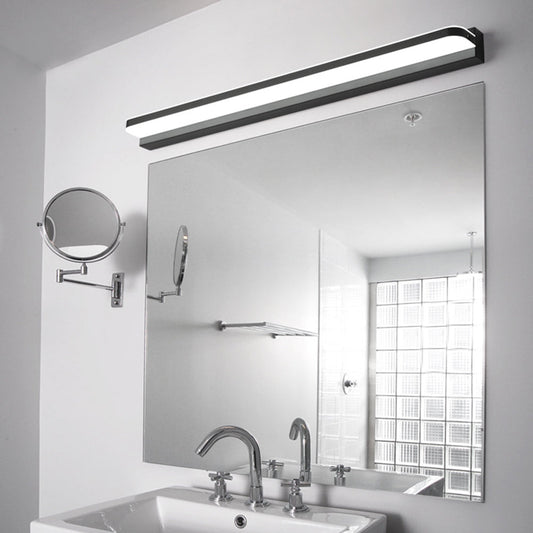 Arisha Wandleuchte Rechteckig Modern, Spiegel, Schwarz/Weiß/Chrom/Gold, Badezimmer