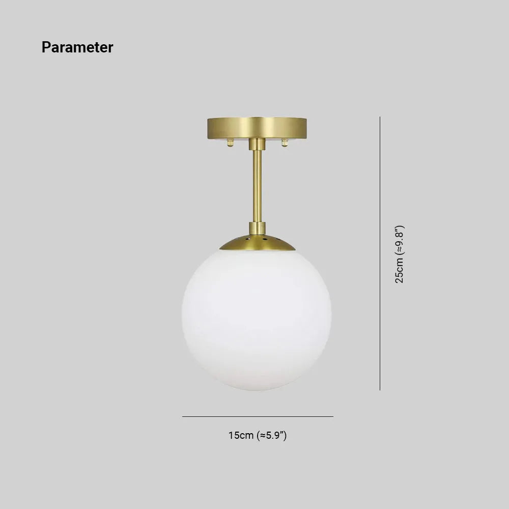 Plafonnier semi-encastré en verre Lore