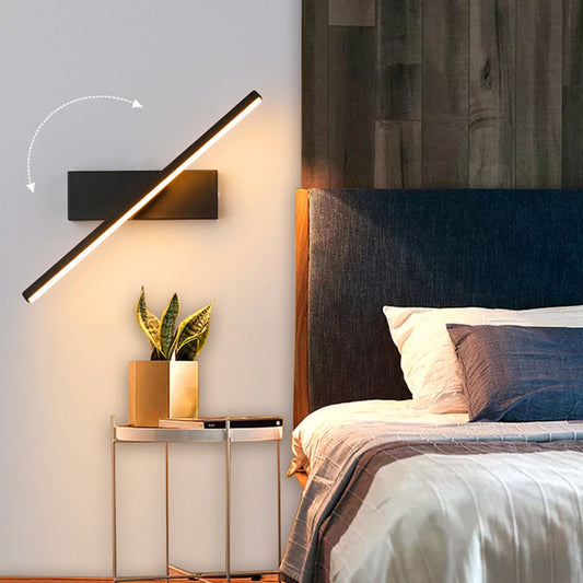 Struve Draaibare wandlamp voor slaapkamer, zwart/wit