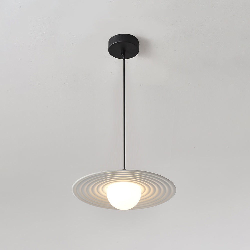 Arisha Minimalist Star Ring Pendant Light,Black/White