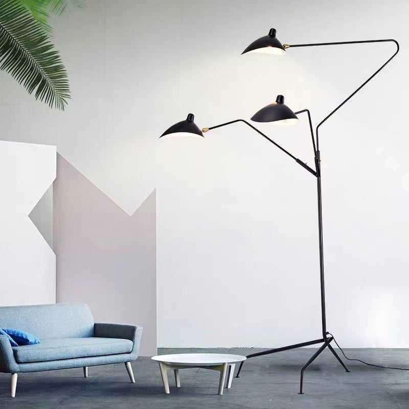 Schmitt Industrie-Stehlampe, 1/3 Köpfe