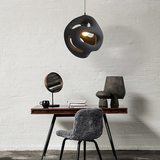 Avi Modern Metal/Resin White/Black Pendant Light