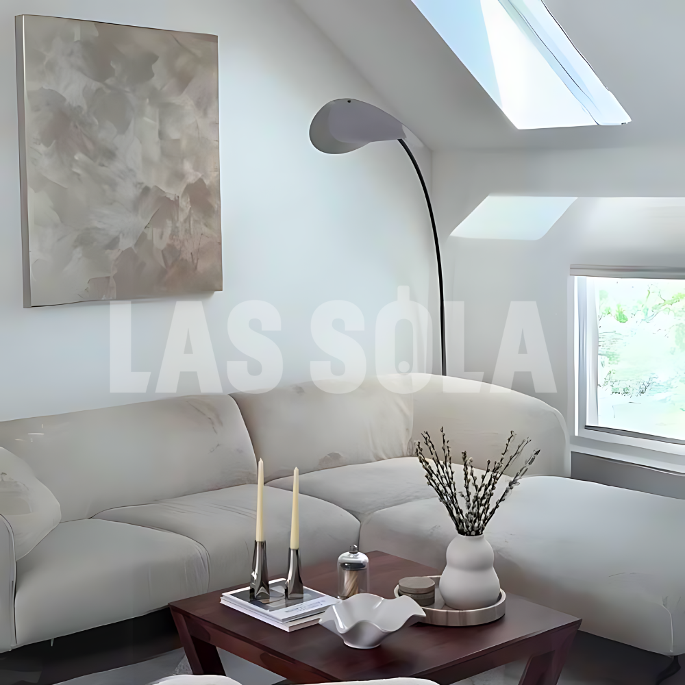 Lampadaire Edge Modern Arch en métal, noir