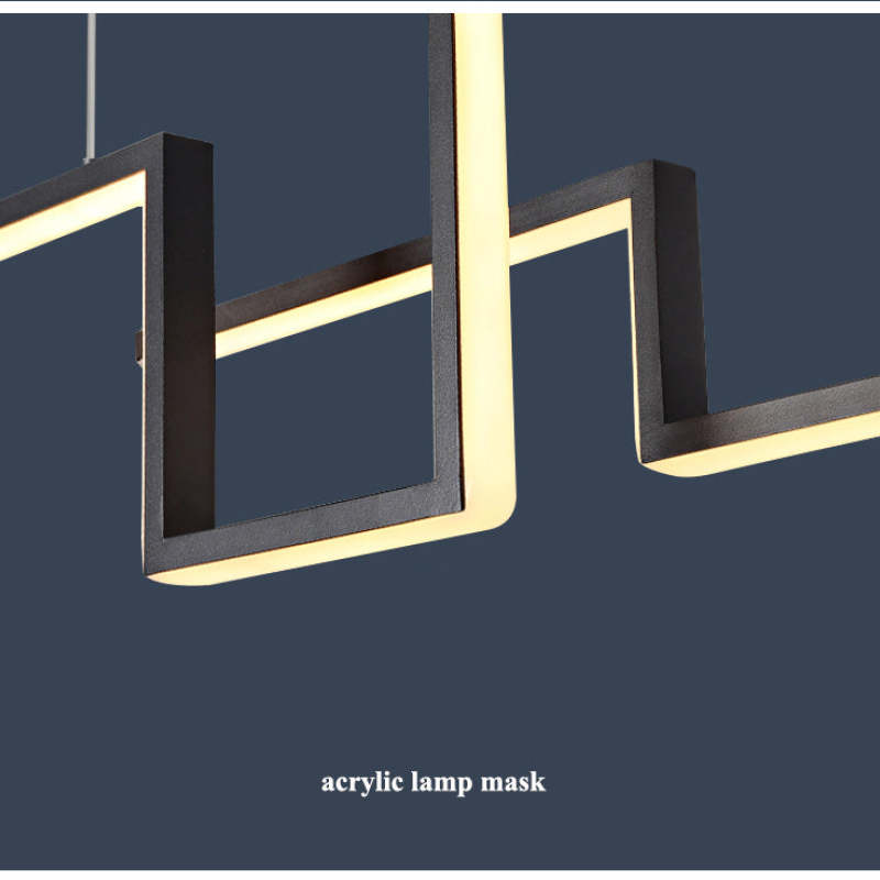Arisha Designer lineare Metall-Pendelleuchte, Schwarz/Gold