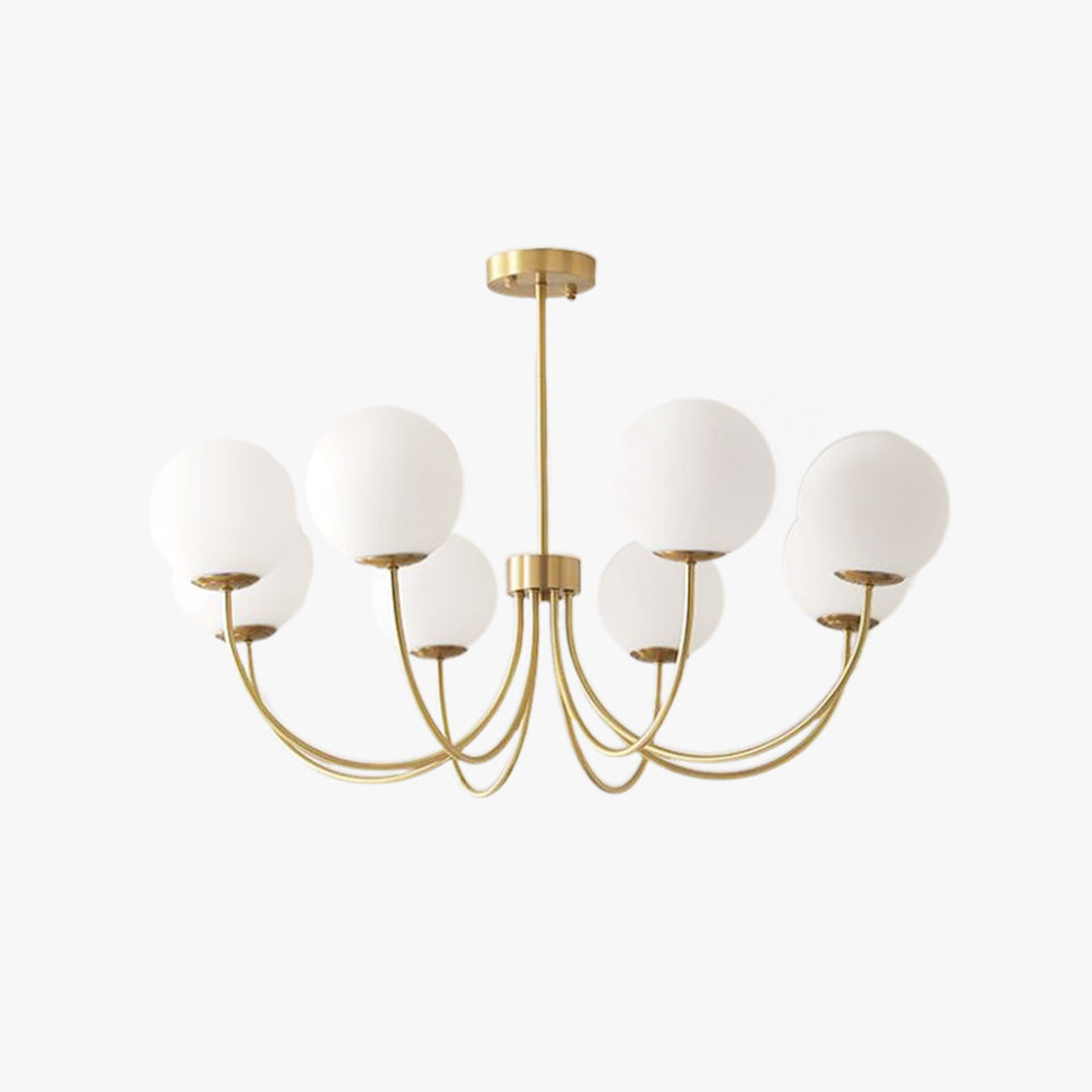 Valentina moderne balbelkroonluchter van metaal/glas, goud
