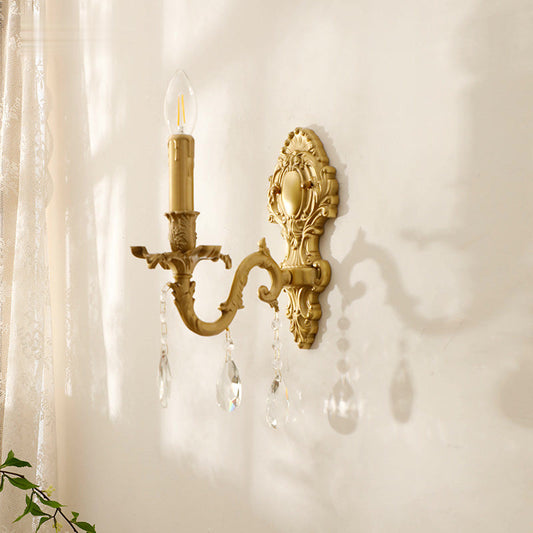 Silva Vintage luxe LED-binnenwandlamp Metaal Kristal Woonkamer Hal
