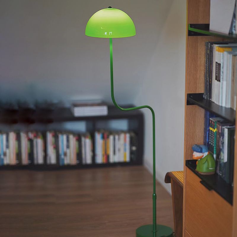 Salgado Stehlampe Mushroom Middle Ancient, Arc Metal, Grün, Esszimmer