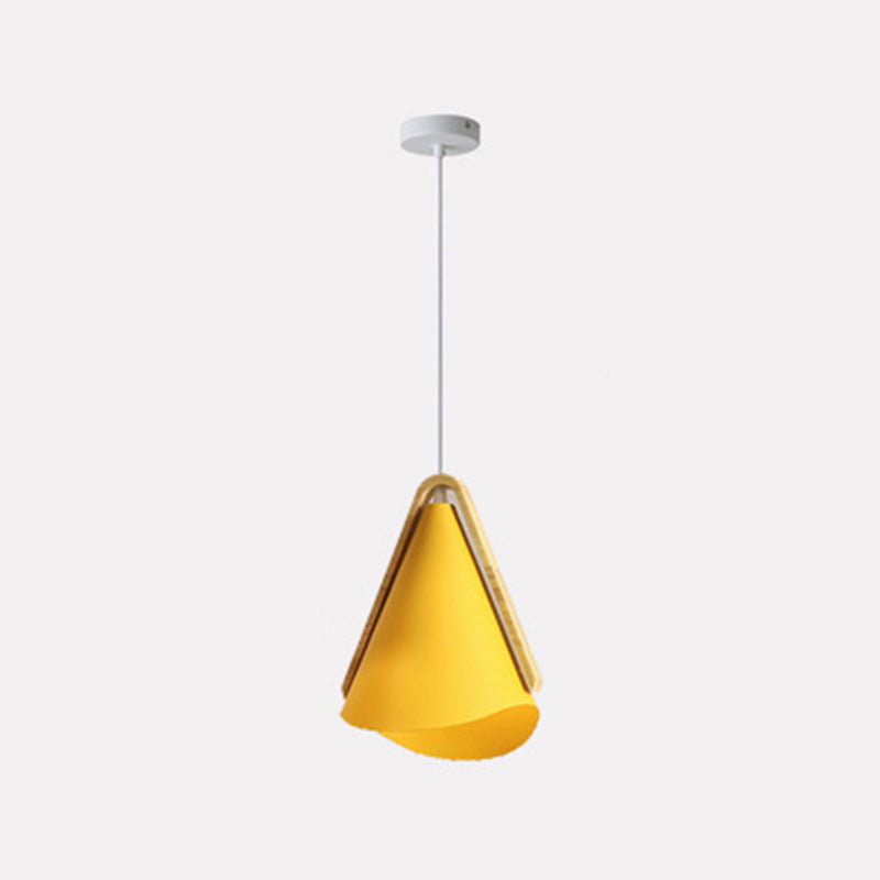 Valentina Moderne Kegel-Pendelleuchte, Holz/Metall