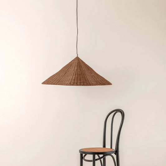 Muto Vintage Rattan Pendelleuchte Wohnzimmer Schlafzimmer