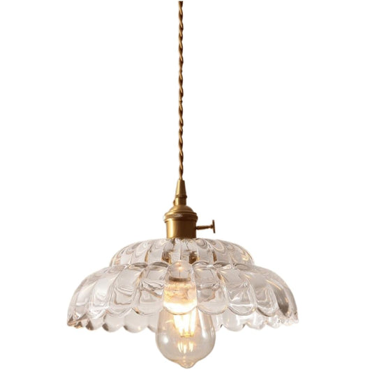 Valentina Vintage Pendant Light Clear Metal/Glass Bedroom/Dining Room
