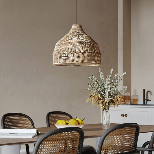 Muto Japanese Vintage Zen Pendant Light Rattan Study Room/Bedroom