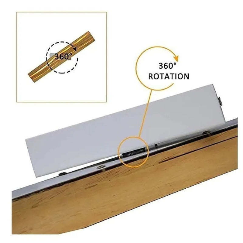 Muto Applique Murale LED Rotative en Bois Naturel Effet Craquelé