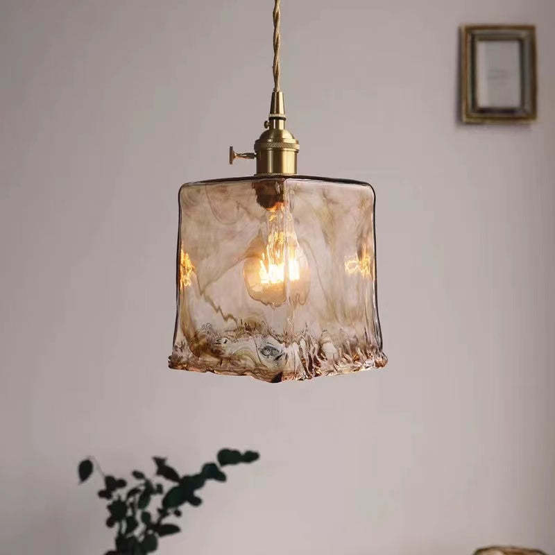 Zina Pendant Light Glass&Brass