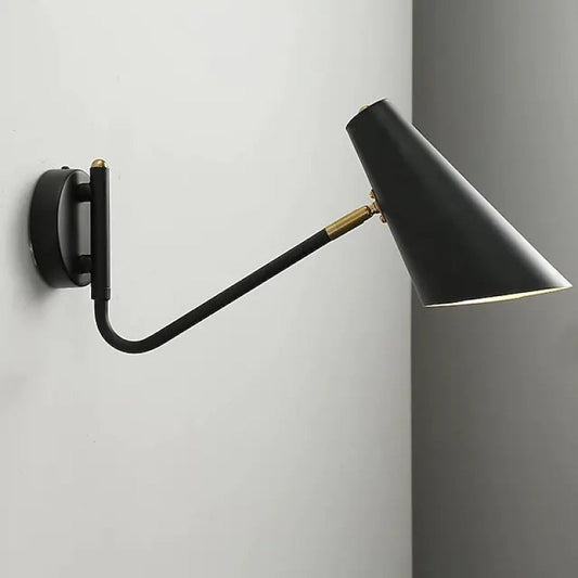 Epoch Rotatable Wall Lamp, Black & White & Gold, Bedroom