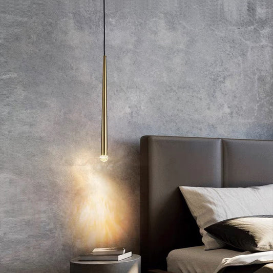 Arisha Pendant Light Linear Modern, Gold, Living Rooms