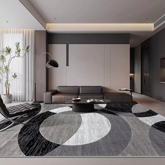 Orbit Weave Geometric Rug | Soft Velvet Non-Slip Floor Mat